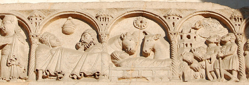 Eva Spinazzè, studio del bassorilievo nel duomo di Piacenza