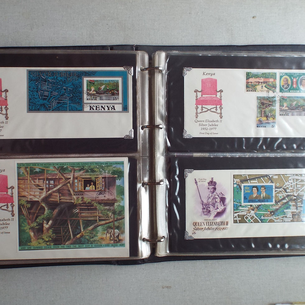 Thumbnail: Large FDC Album - 26 Double-sided Album Pages - Silver Jubilee QEII