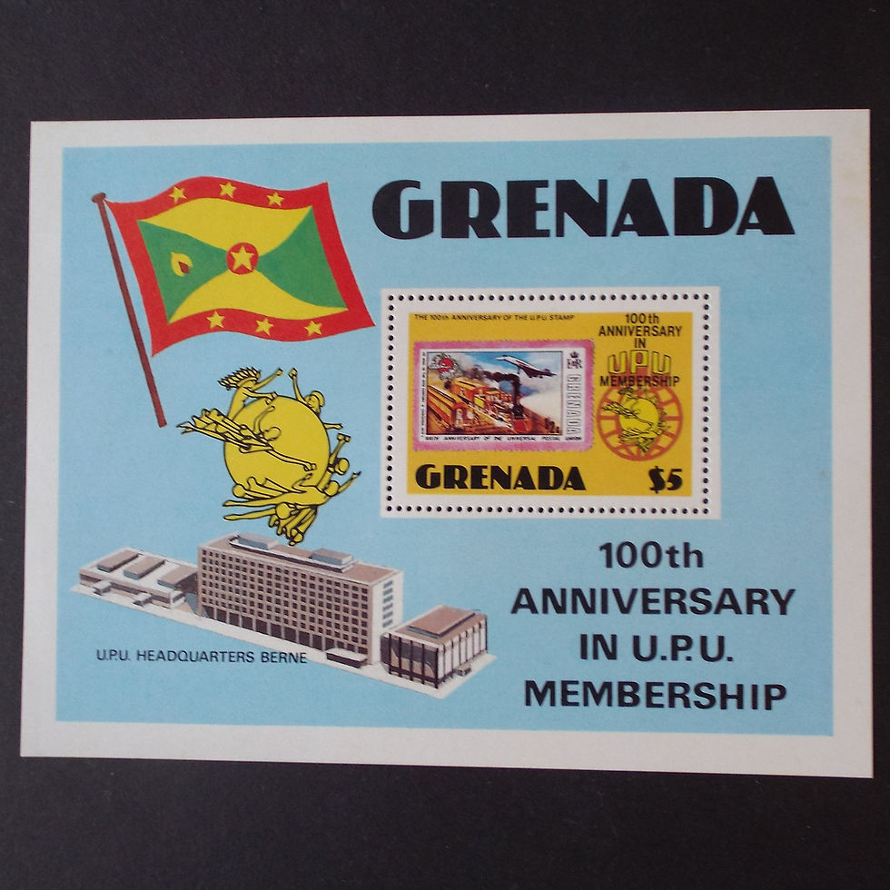 Thematics - Grenada - Centenary of UPU - Miniature Sheet - Unused