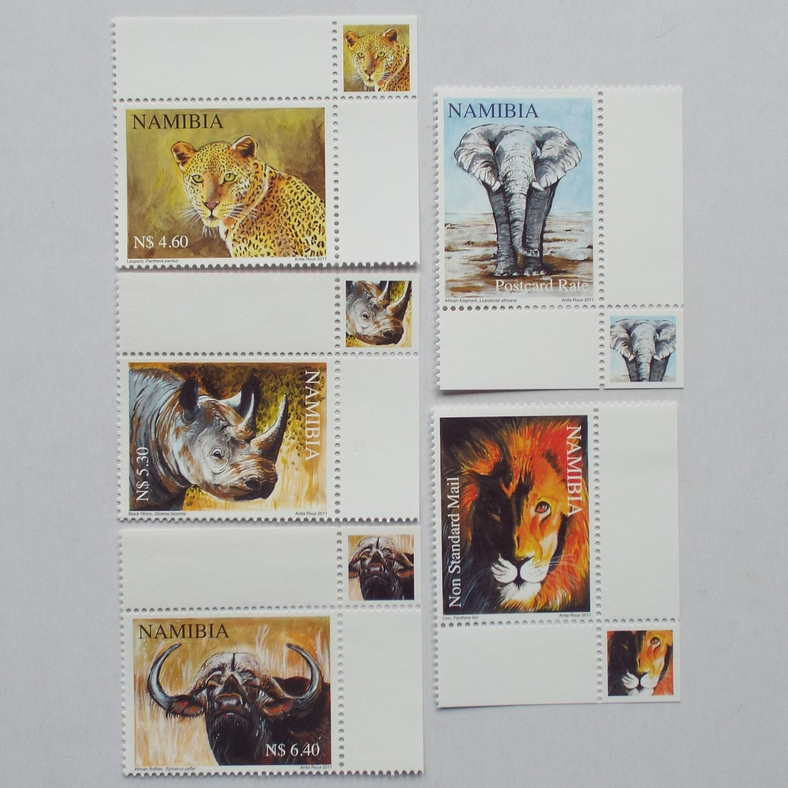 Namibia - 2011 The Big Five - Full Set of Singles - UMM