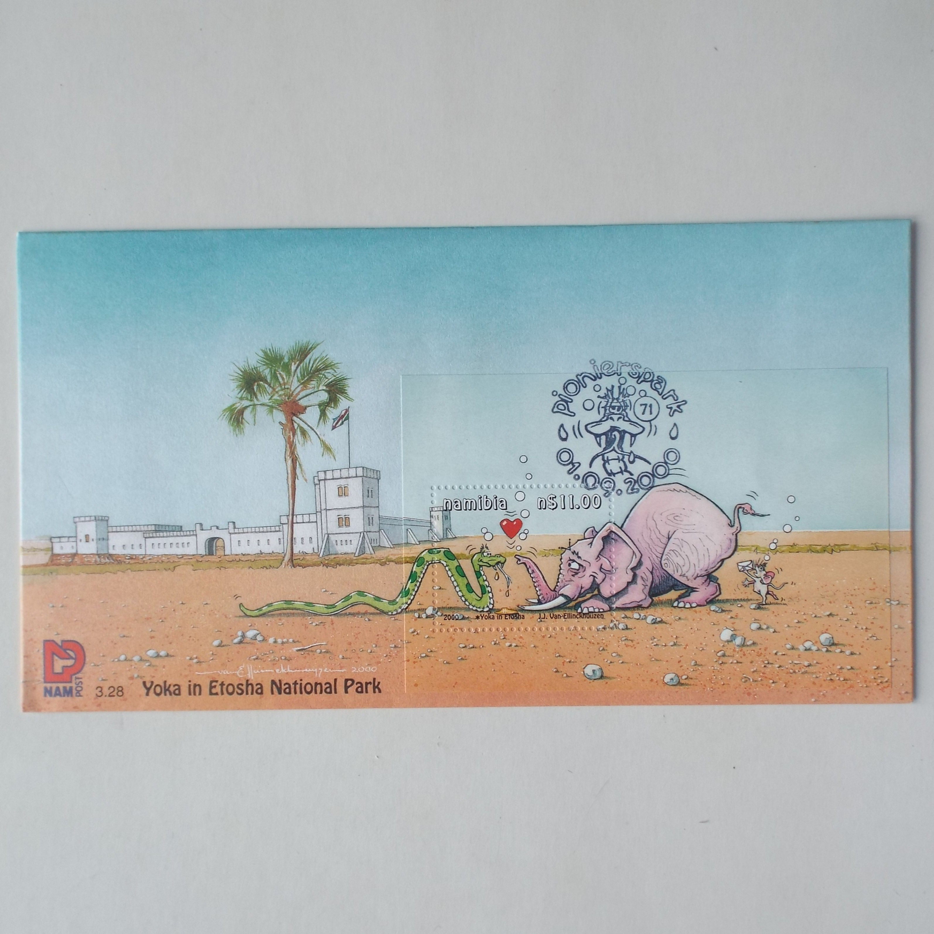 Lot #11 - Namibia - 2000 Yoka Miniature Sheet - Official FDC #3.28