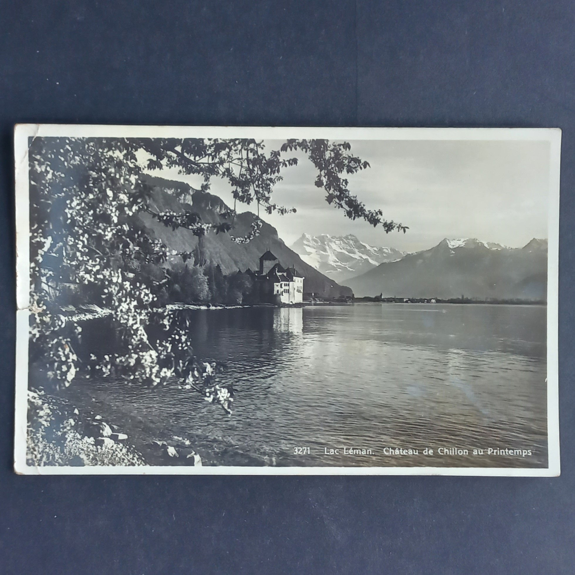 Vintage Postcard - 1929 "Lac Leman. Chateau de Chillon" -Posted