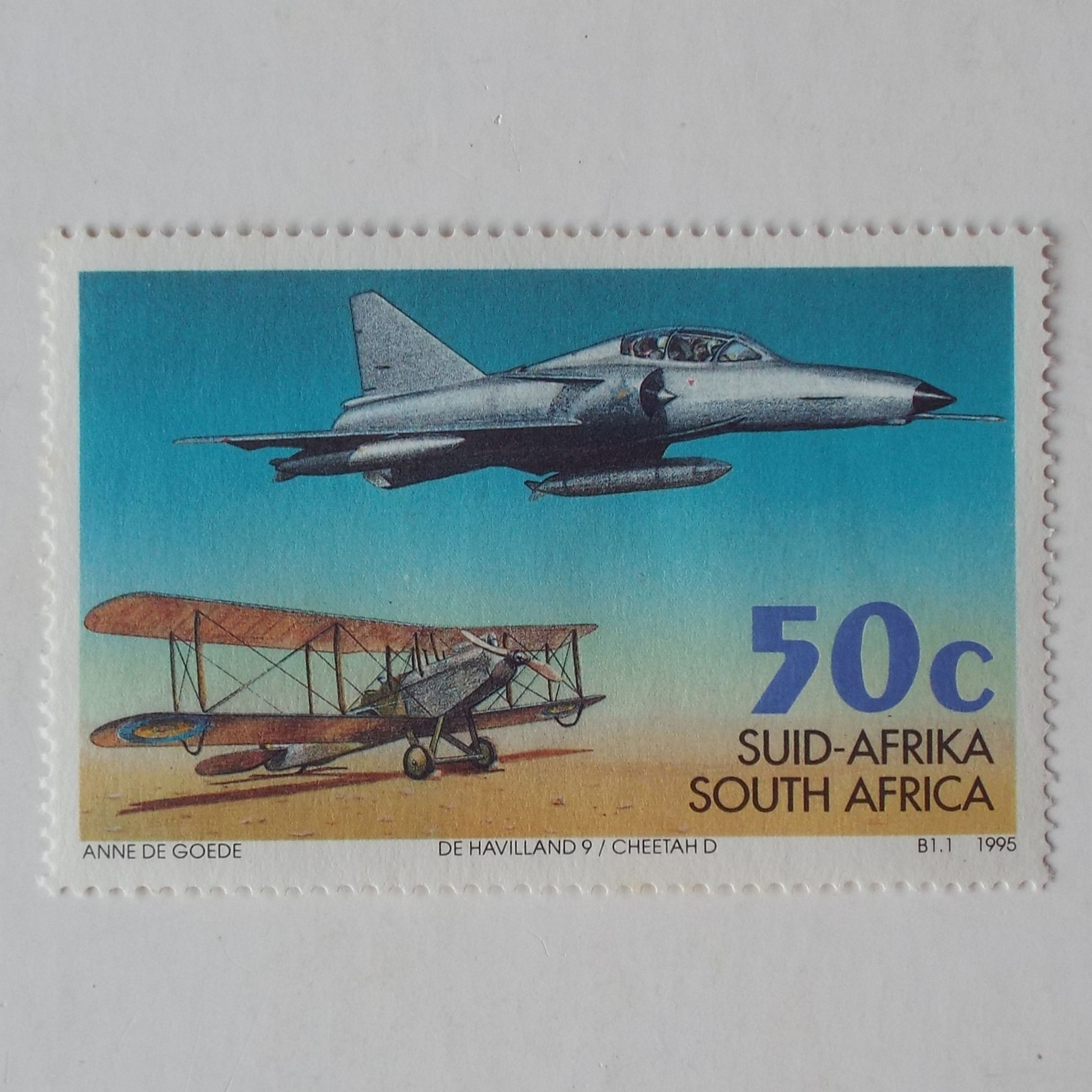 RSA - 1995 75 Years of SAAF - 50c - Single - Unused