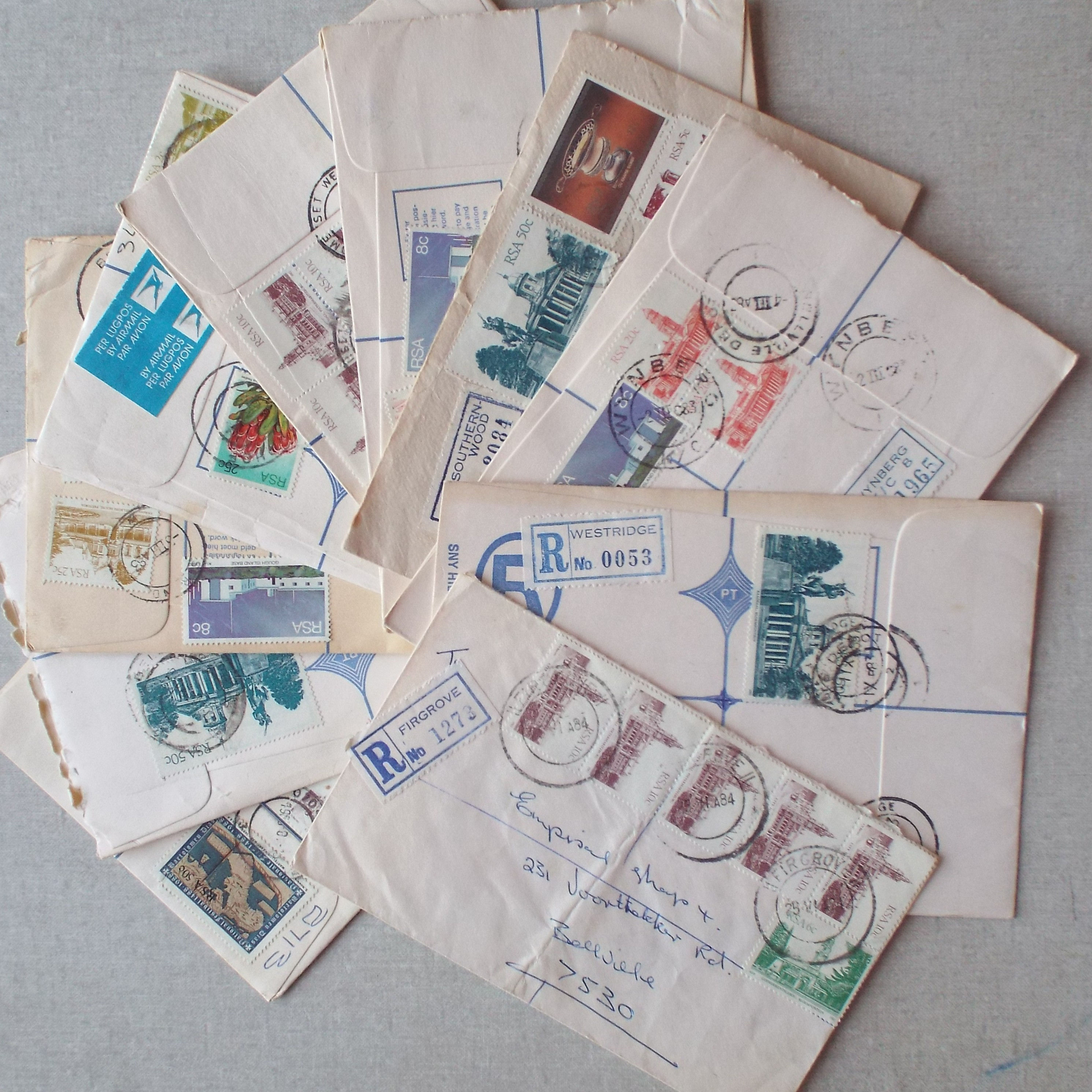 Lot #13 - RSA - Selection of Ten Registered Mail Covers
