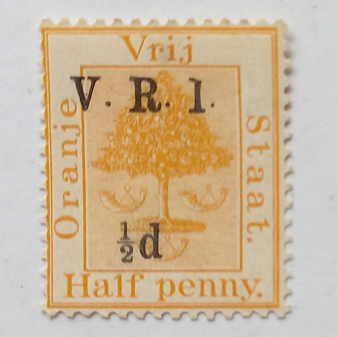 OFS - 1900 Optd and Surch - 1/2d on 1/2d Orange - Single - Unused
