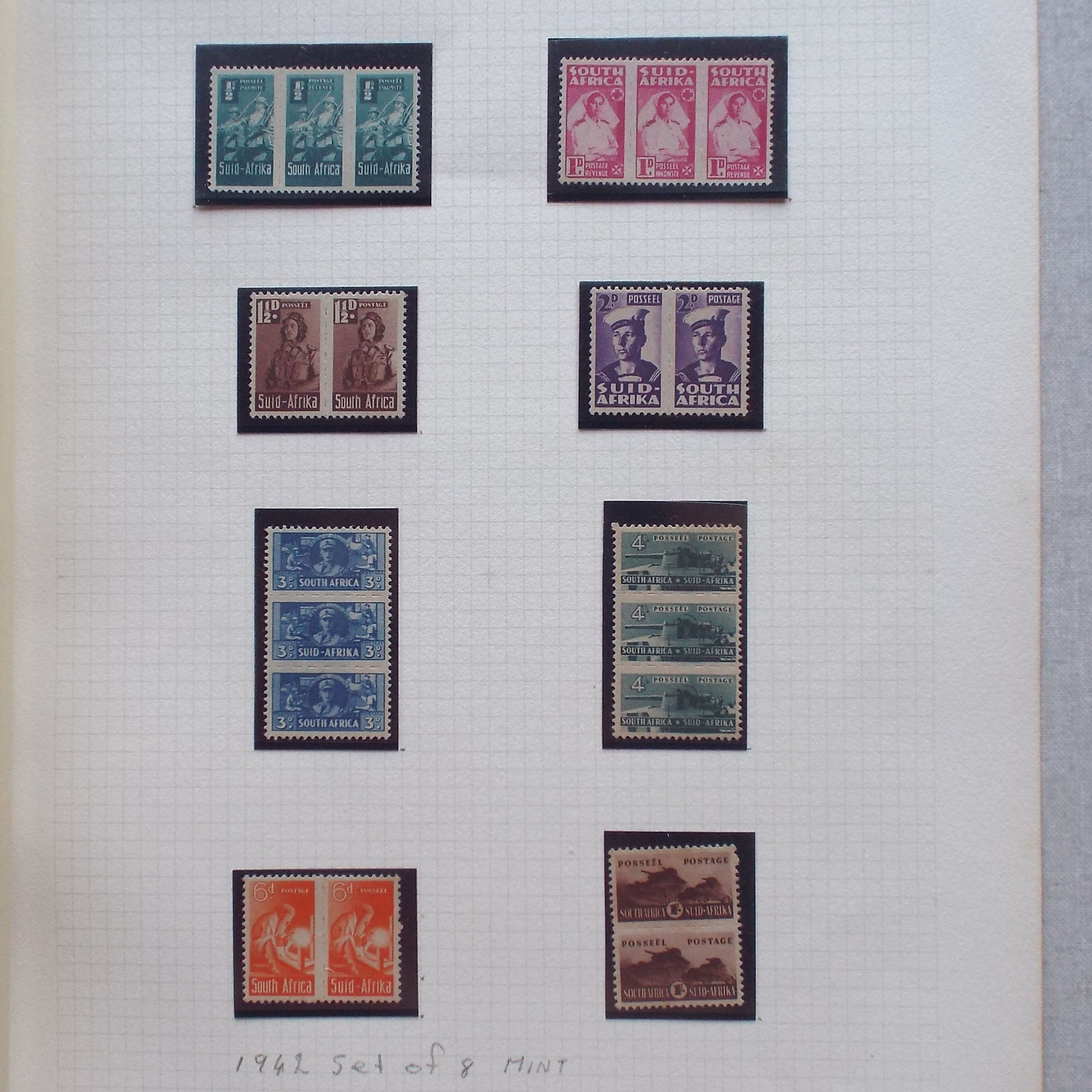 Lot #8 - Union - 1945-48 War Effort "Bantams" - Full Set of 8 - Unused