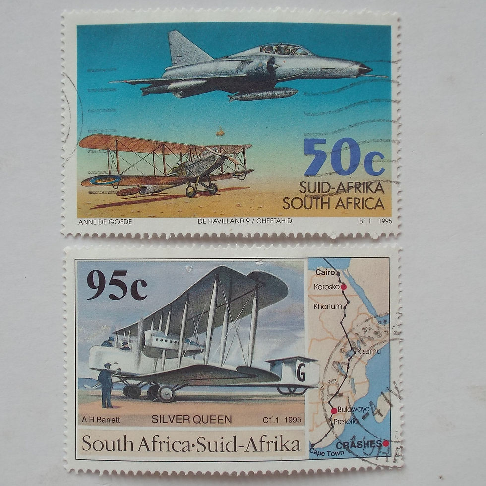 RSA - 1995 75th Anniv of Trans-Atlantic Flight - Set of Singles - Postally Used