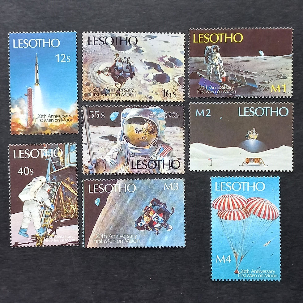 Lesotho - 1989 Landing on the Moon - Full Set of Singles - Unused