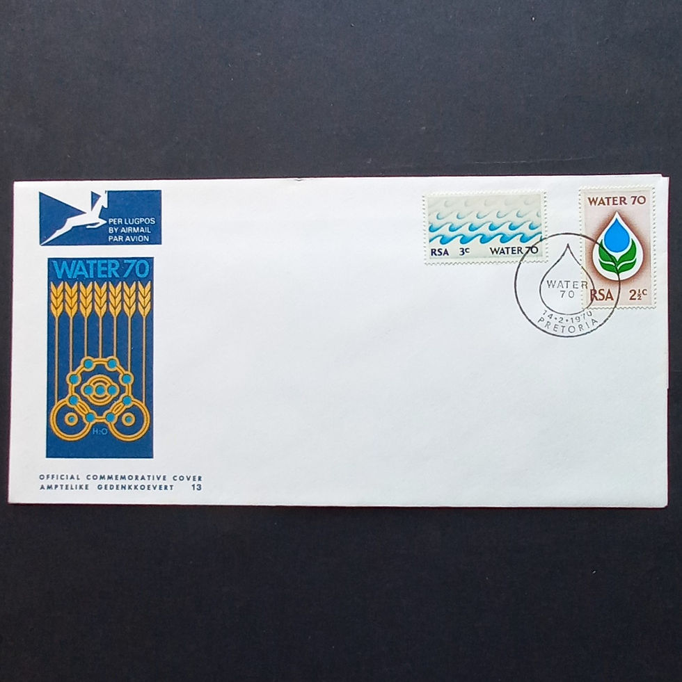 RSA - 1970 Water 70 Campaign - Full Set on Official FDC #13 - Unaddressed