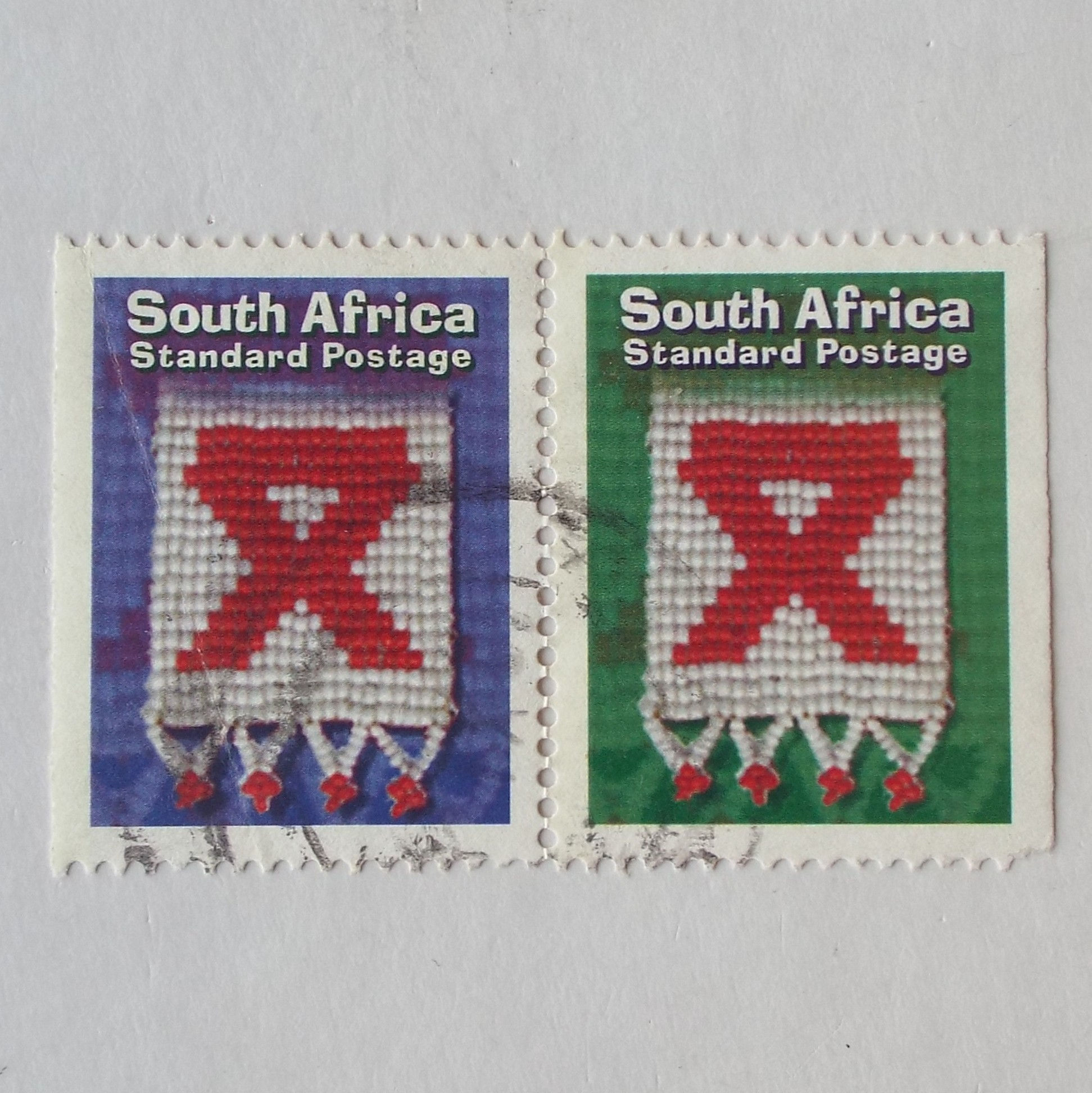 RSA - 1999 Aids Awareness - Pair from Booklet - Postally Used