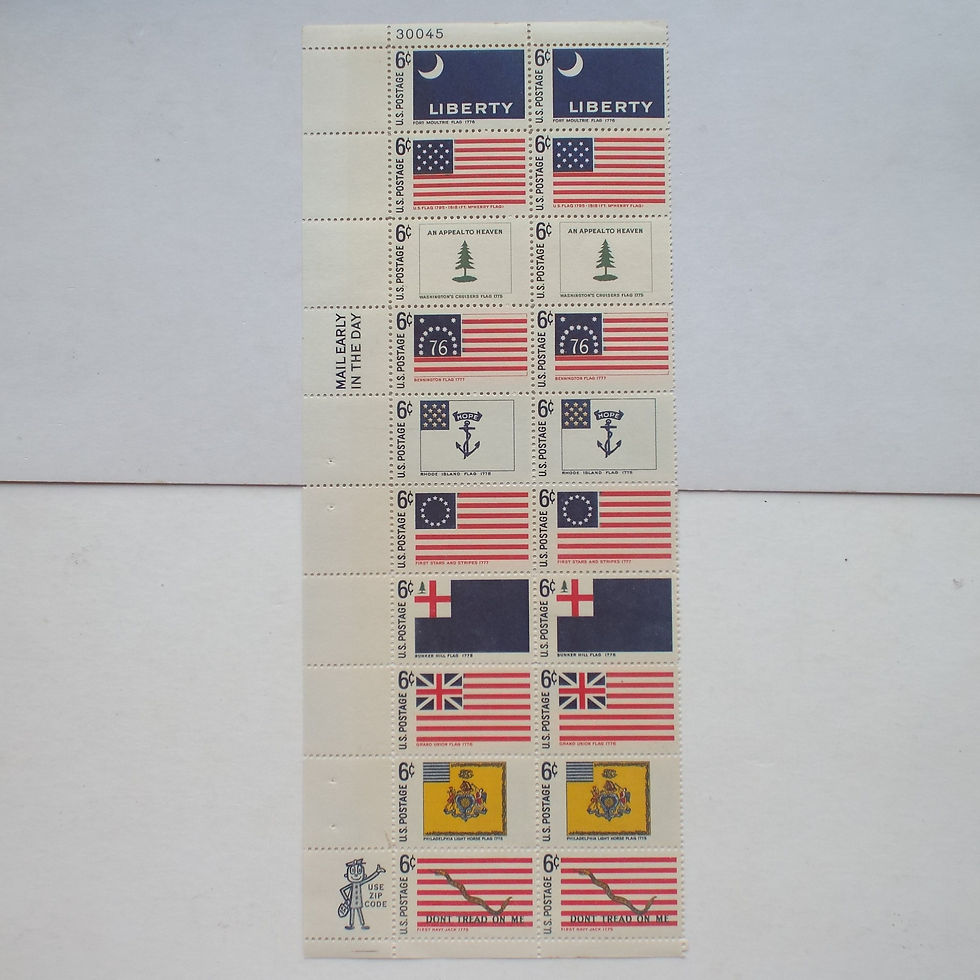 Thematics - USA - 1968 Historic Flags - Full Set in Block of 20 - MNH