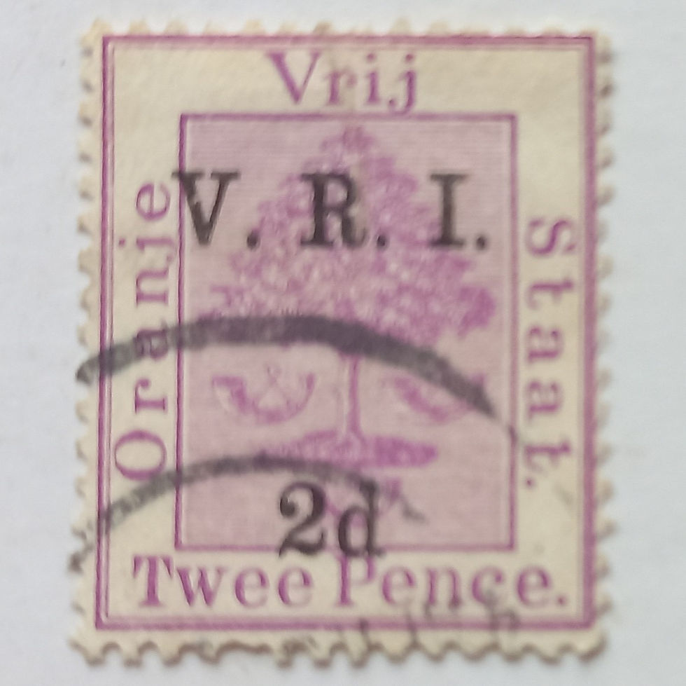 OFS - 1900 Optd and Surch (1st print) - 2d on 2d Mauve - Single - Used