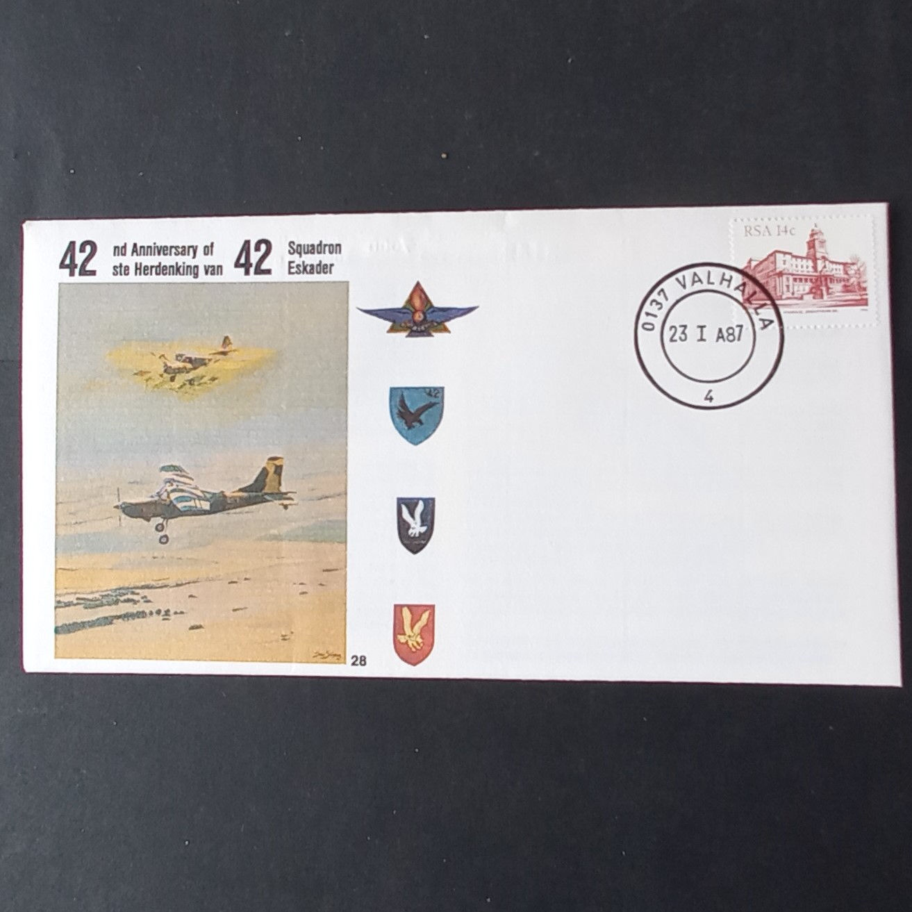 RSA - 1987 SAAF Flight Cover #28 - 42nd Anniv of 42 Squadron - Unsigned