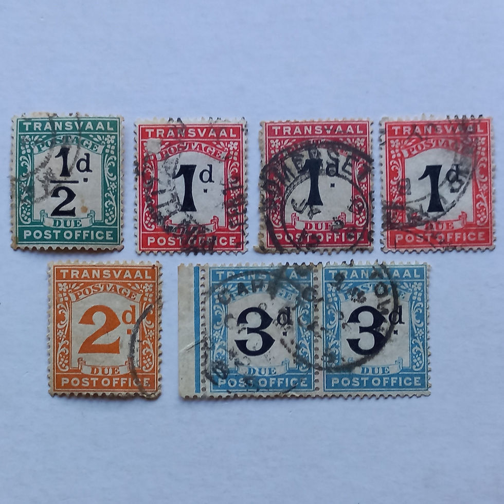 Transvaal - 1907 Postage Dues - Selection of Singles/Pair - Used