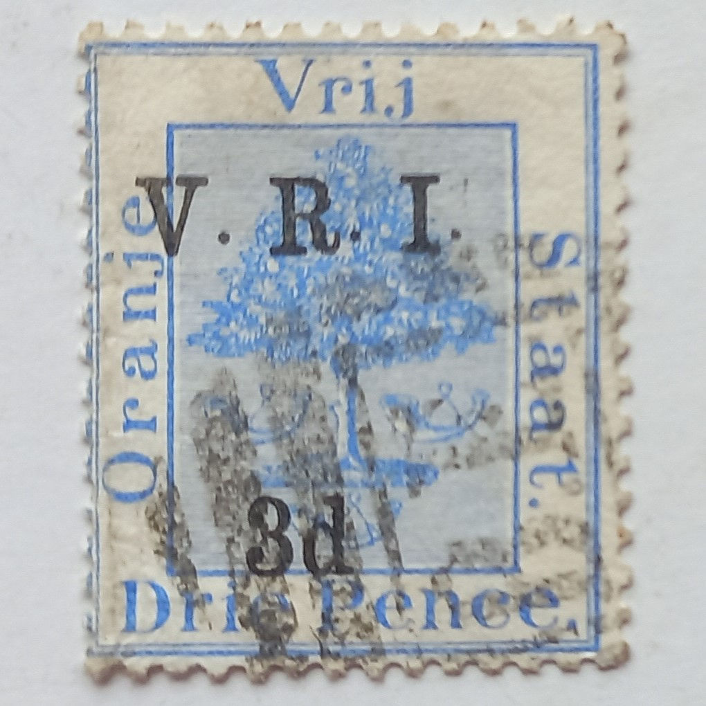 OFS - 1900 Optd and Surch (2nd print) - 3d on 3d Blue - Single - Used