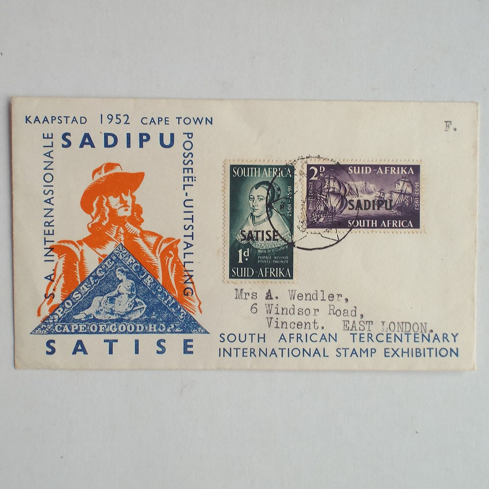 RSA - 1952 SATISE/SADIPU - Official FDC with "Van Riebeeck" cancellation