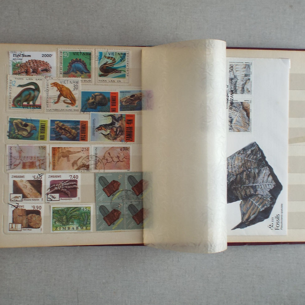 Thumbnail: Lot #1 - Thematics Stock Book - Prehistoric Animals, Fossils, Plants