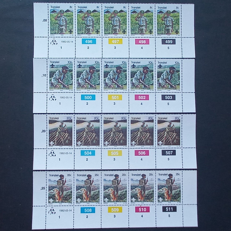 Transkei - 1982 Boy Scouts - Full Set of Controls - MNH
