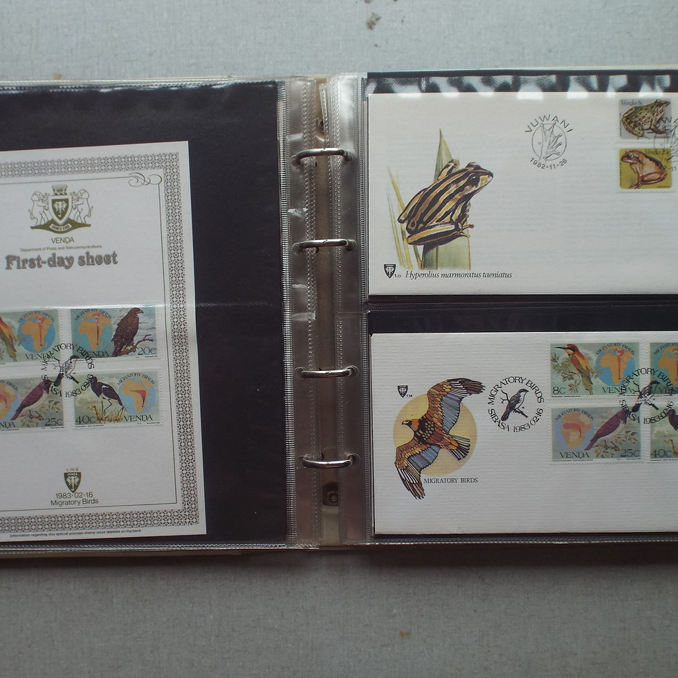 Thumbnail: FDC Album - 20 Double-sided Album Pages - Includes Venda FDC's, Collectors Cards