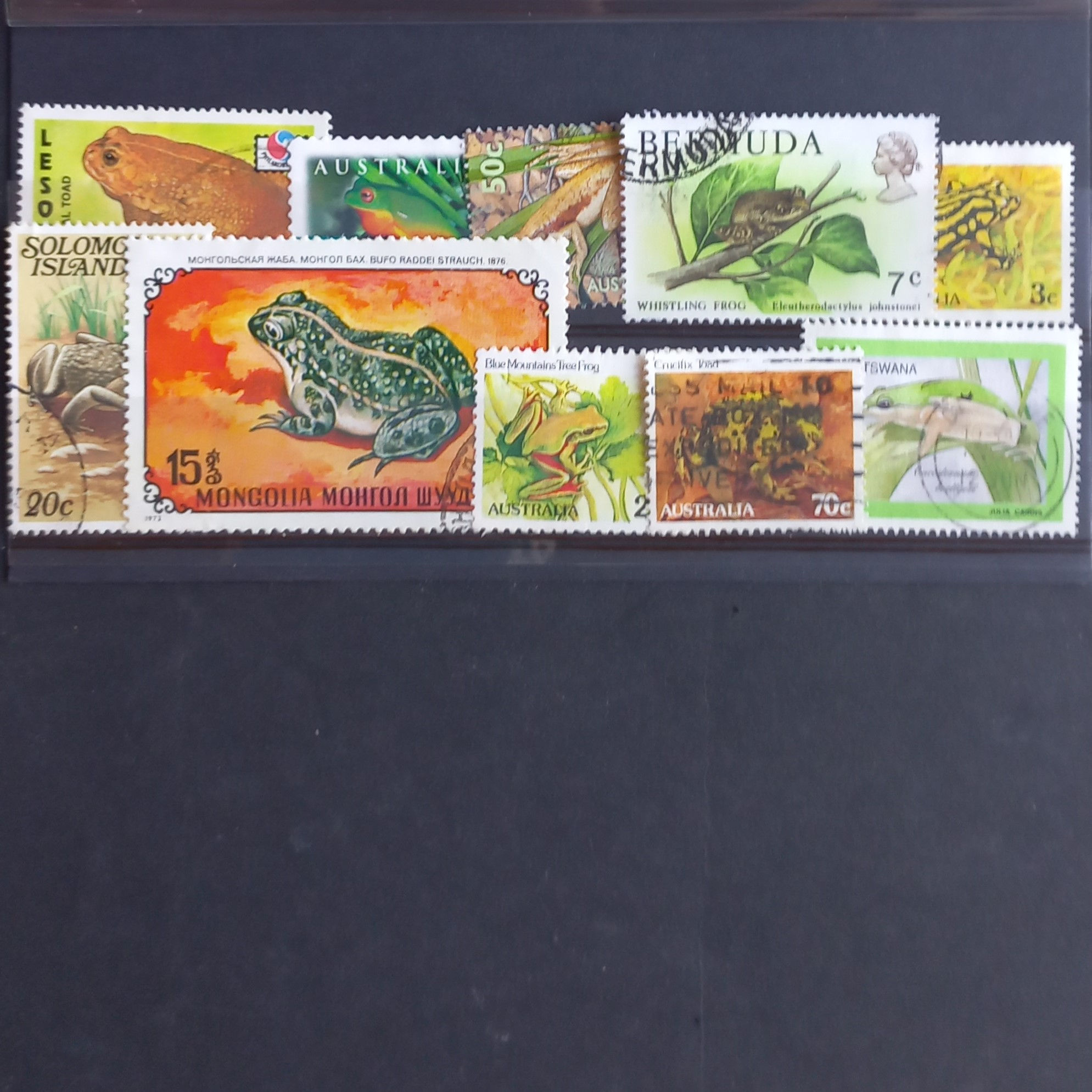 Thematics - Frogs - 10 stamps - no duplication