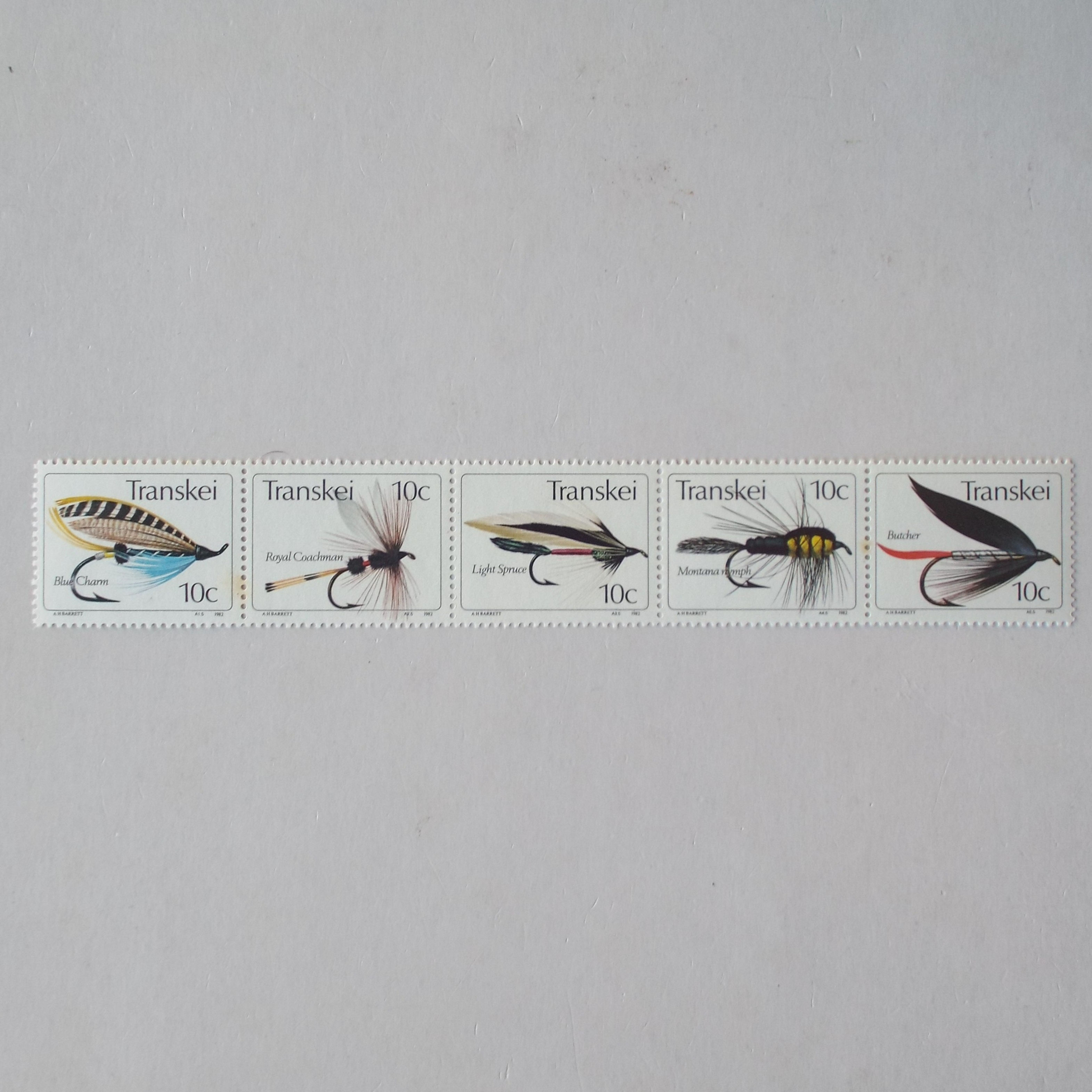 Transkei - 1982 Fishing Flies (3rd Series) - Setenant Strip of 5 - MNH