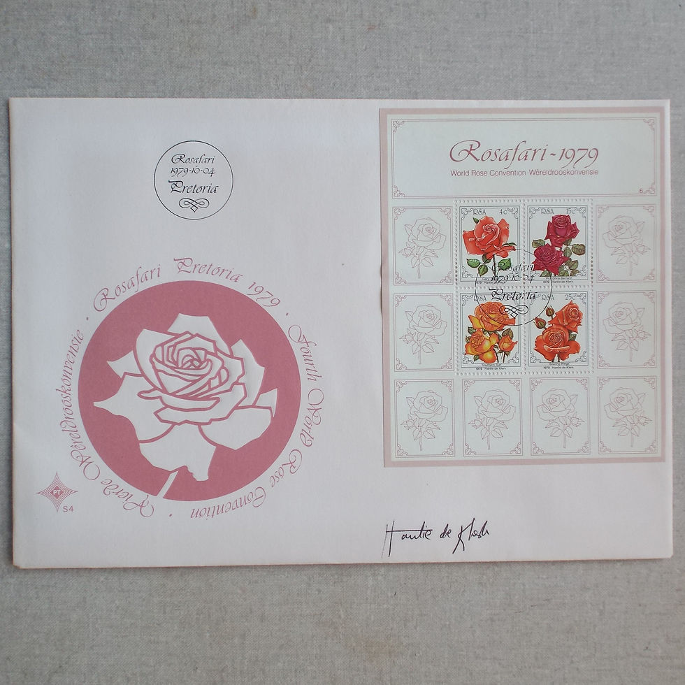 RSA - 1979 4th Rose Convention - FDC # S4 and 3.19 - Signed by Artist