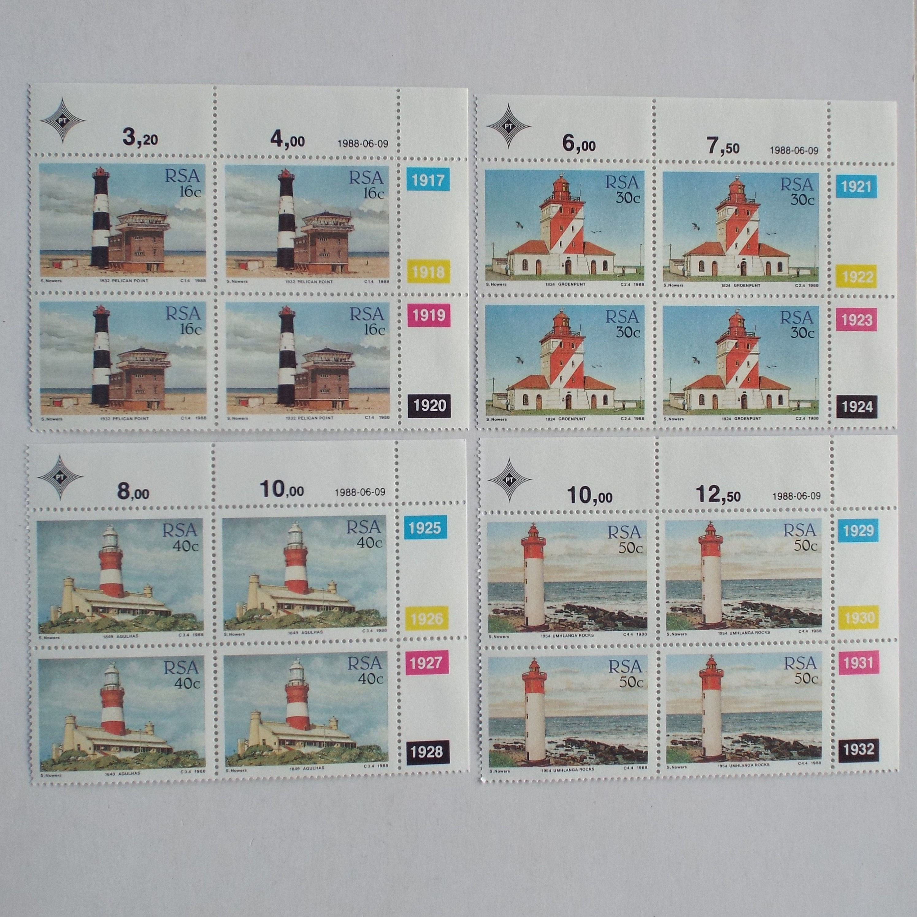 RSA - 1988 Lighthouses - Full Set of Controls - UMM