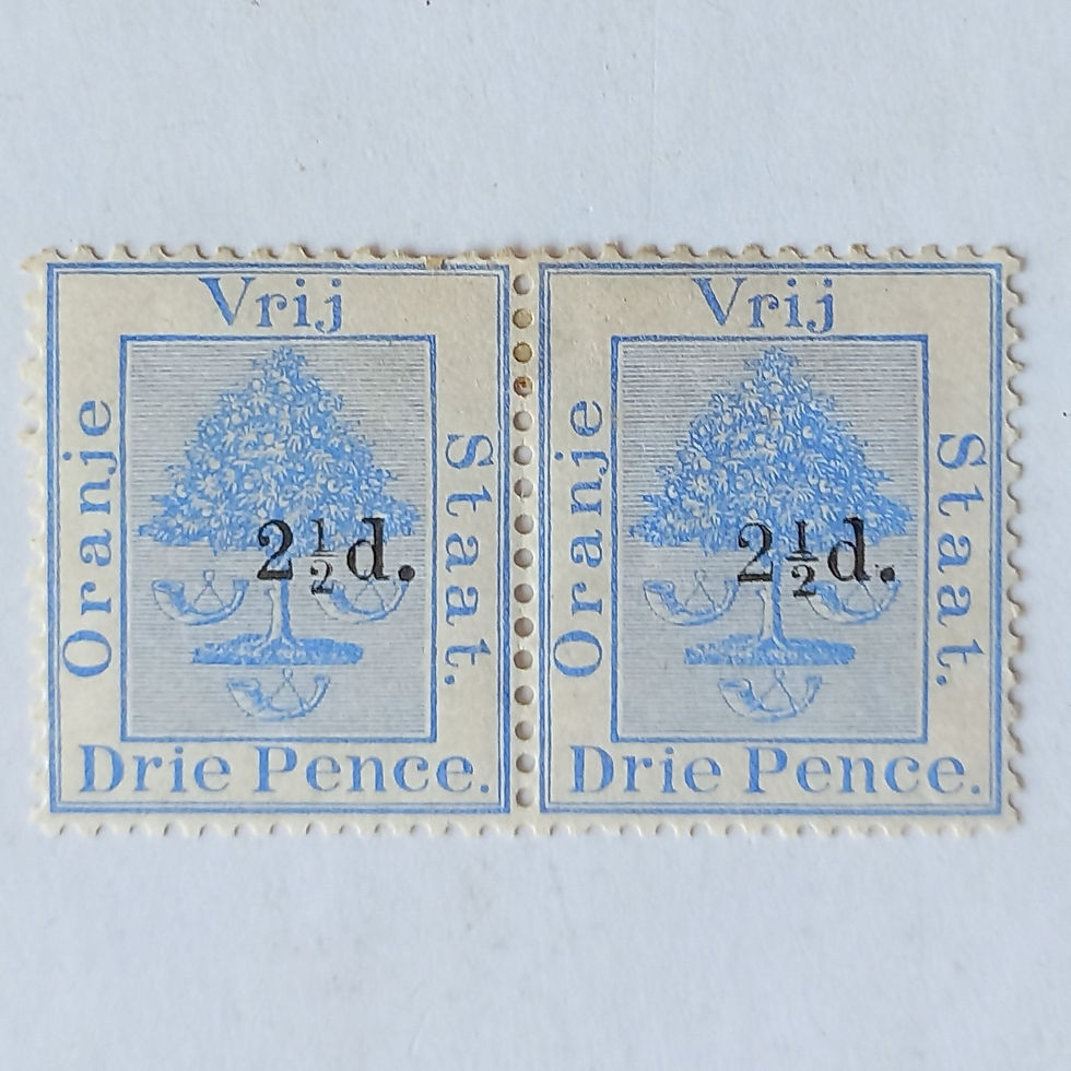 OFS - 1888 Surcharged 2,5d on 3d Ultramarine - Pair - Unused