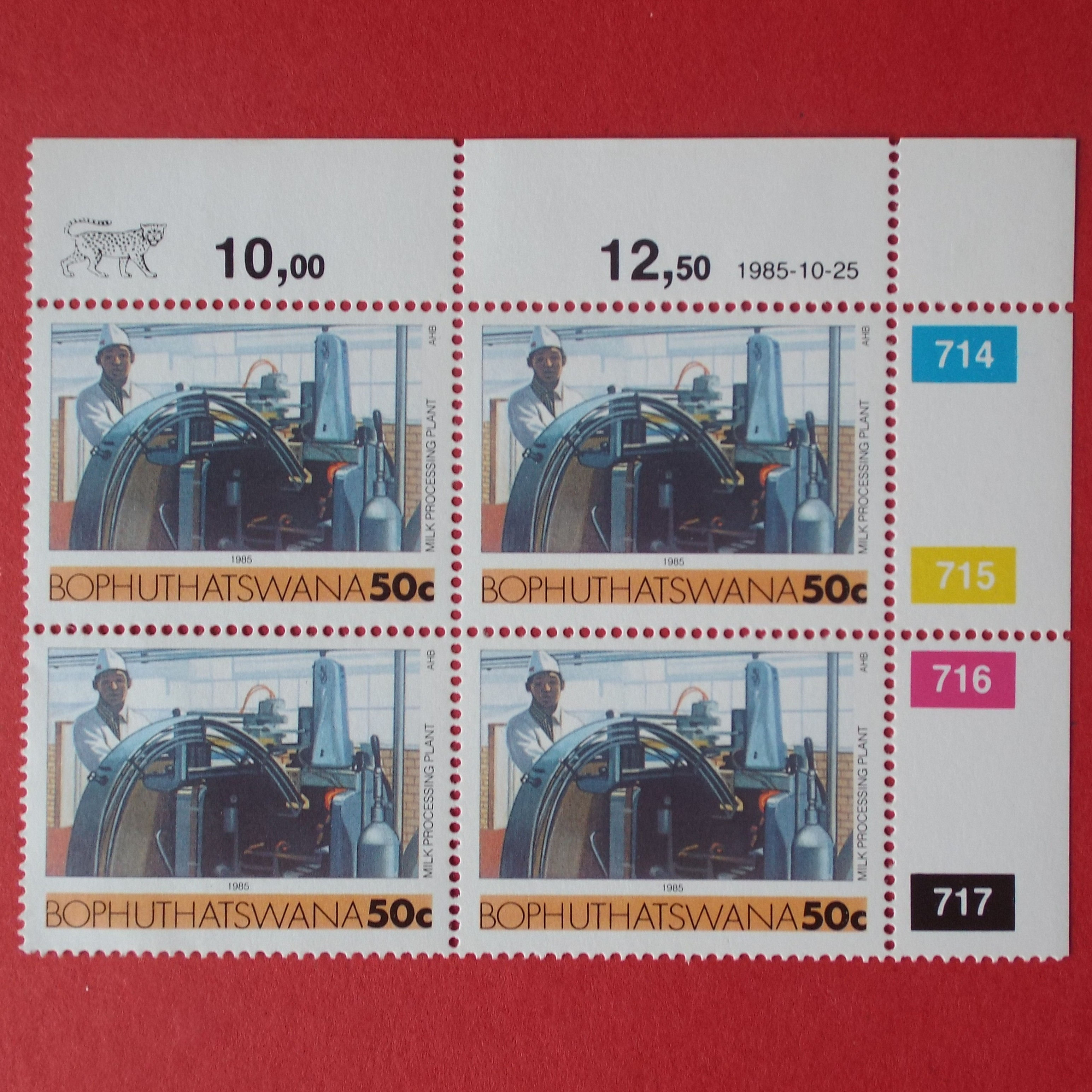 Bop - 1985 2nd Defin Issue - 50c - Control Block of 4 -Unused