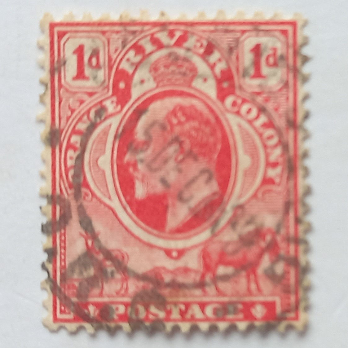 OFS - 1905 Defin Issue "KEVII" (Wmk Mult Crown & CA) - 1d  - Single - Used