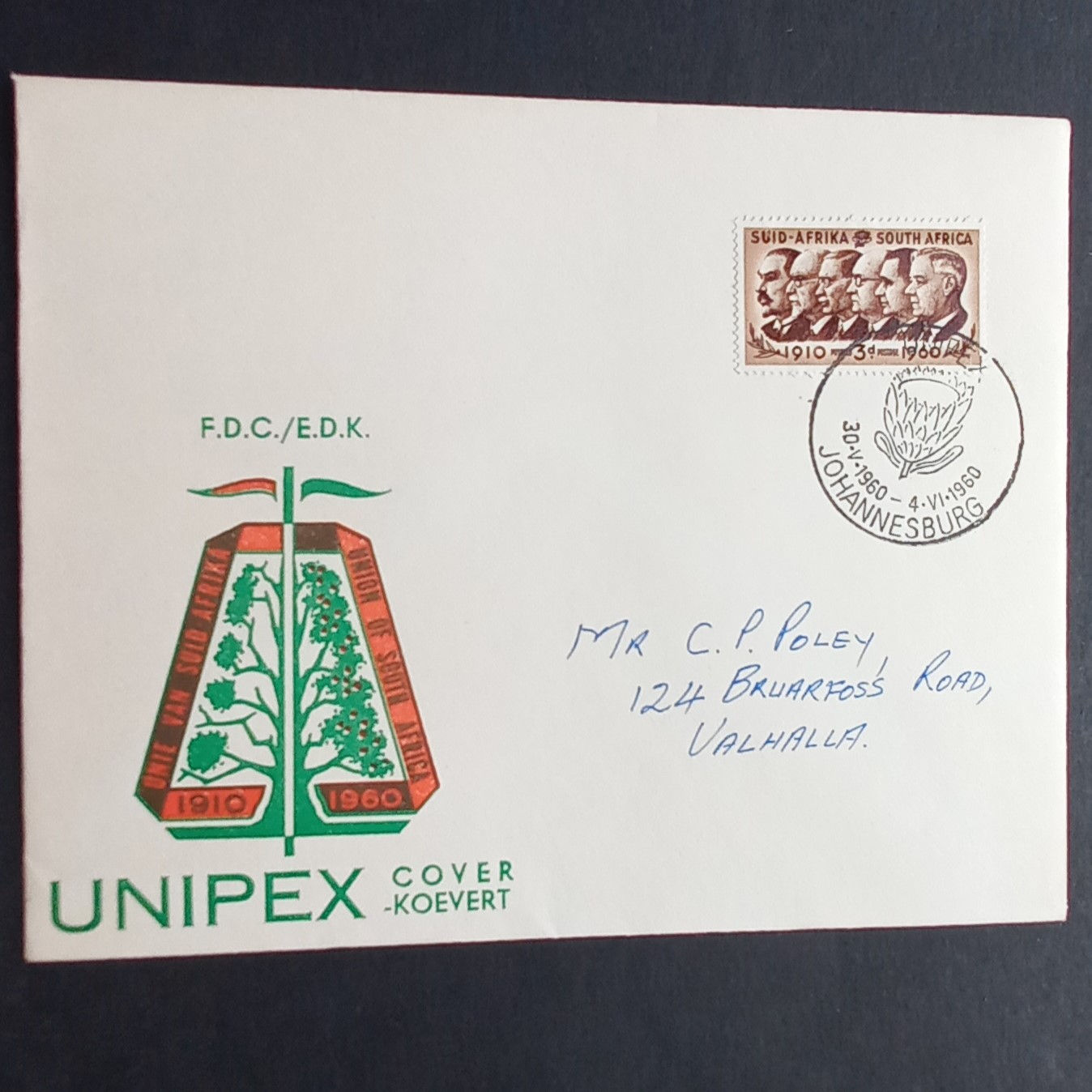 Union - 1960 50th Anniversary - Commemorative "Unipex" Cover