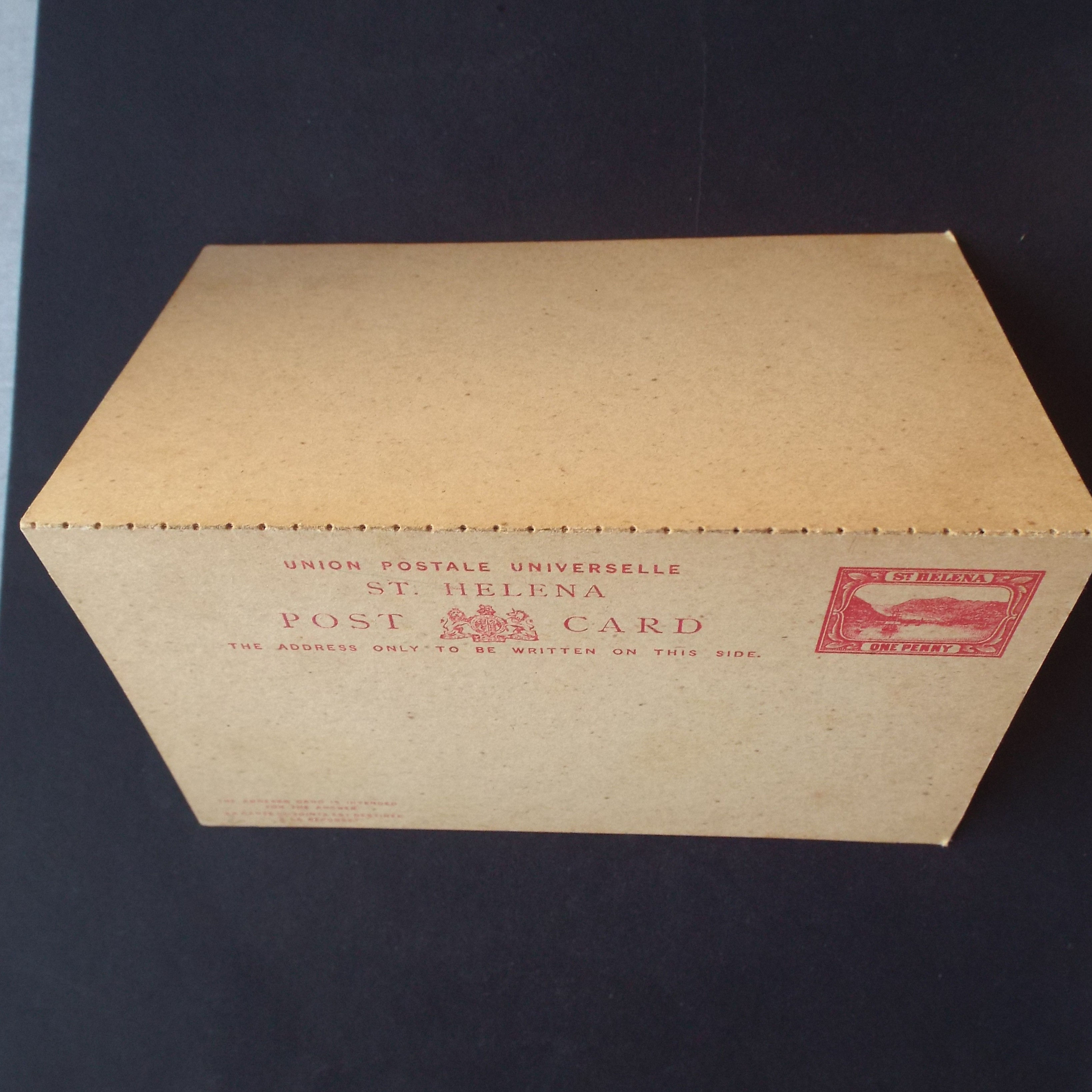 St. Helena - 1896 Postcards (Answer Cards) - 1d Carmine Pair - Unused