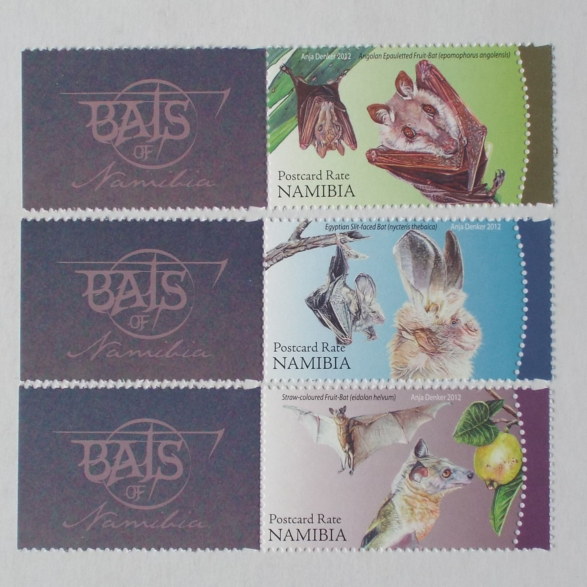Namibia - 2012 Bats of Namibia - Full Set of Singles - UMM