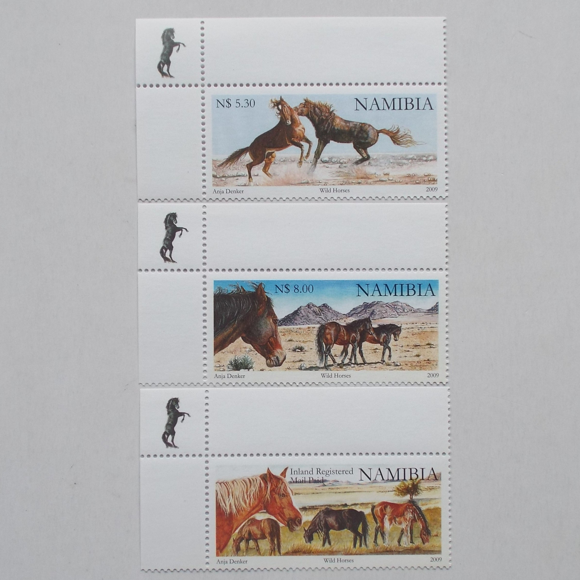 Namibia - 2009 Wild Horses of Namibia - Full Set of Singles - UMM