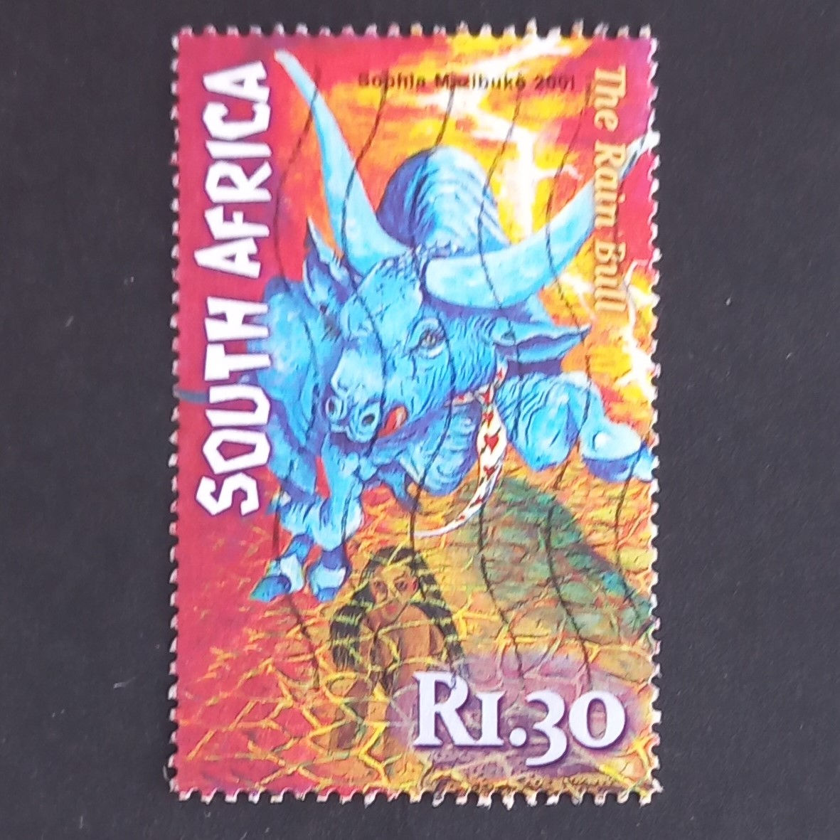 RSA - 2001 Myths & Legends - R1,30 Rain Bull - Single - Postally Used