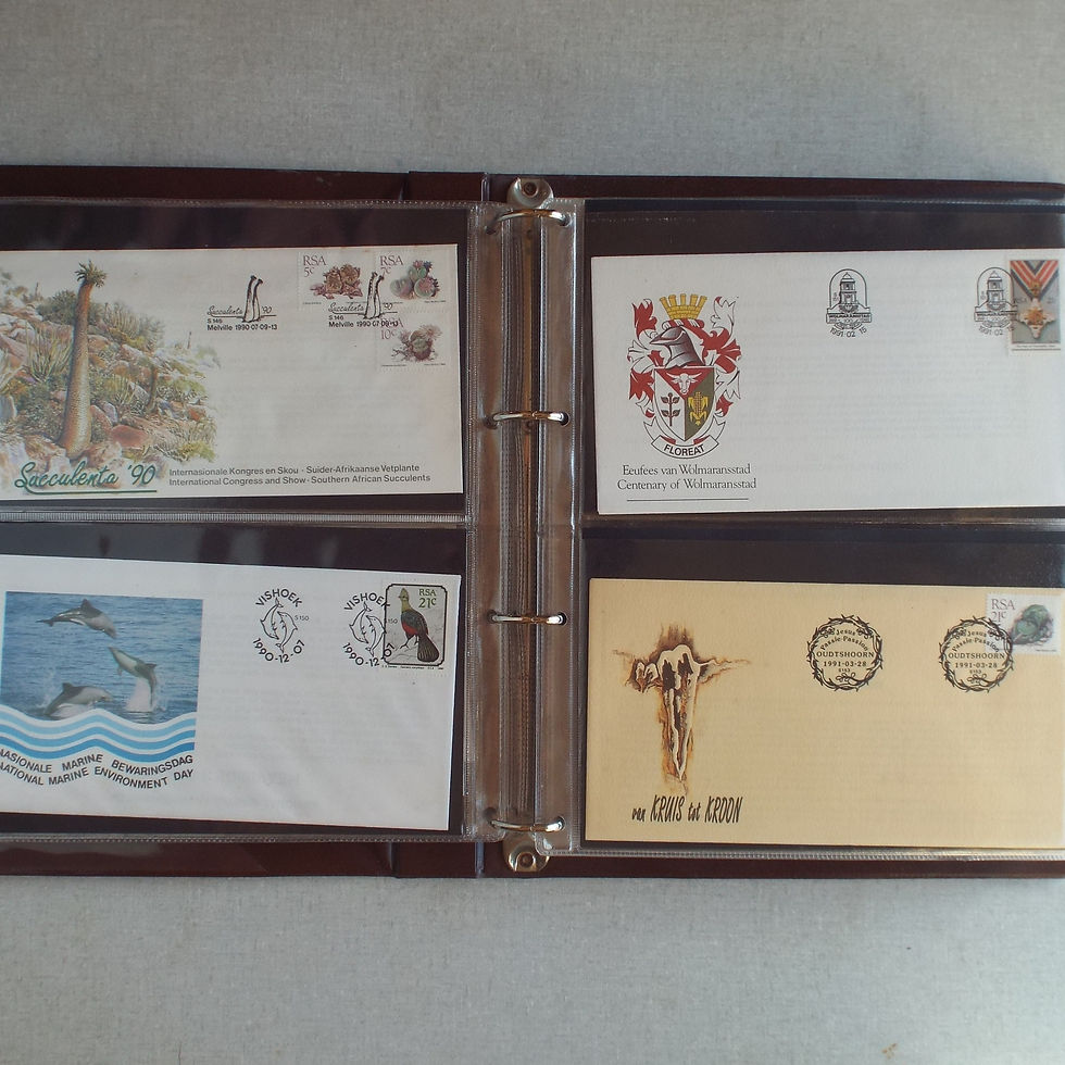 Thumbnail: Lot #13 - FDC Album - 21 Double-sided Album Pages - RSA Covers