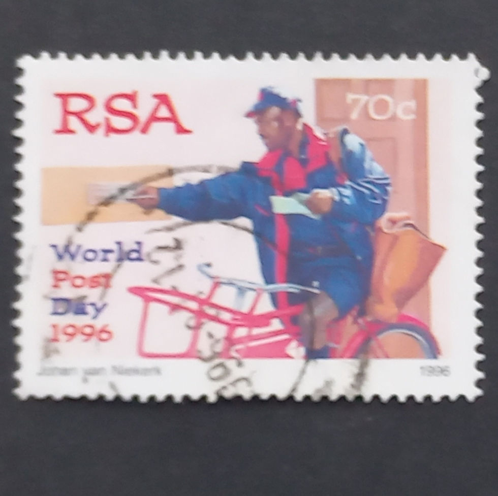 RSA - 1996 World Post Day - Single - postally used