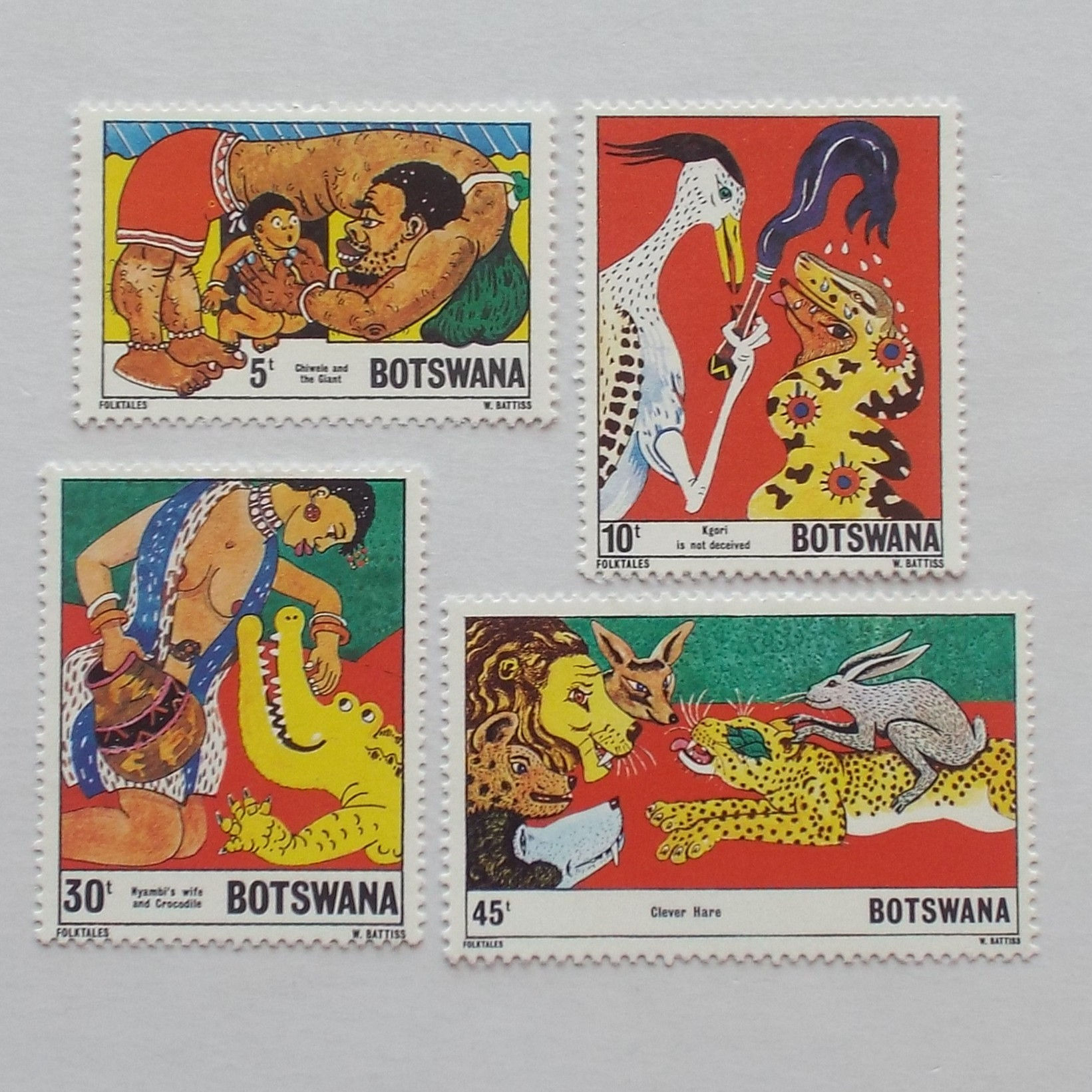 Botswana - 1980 Folktales - Full Set of Singles - UMM
