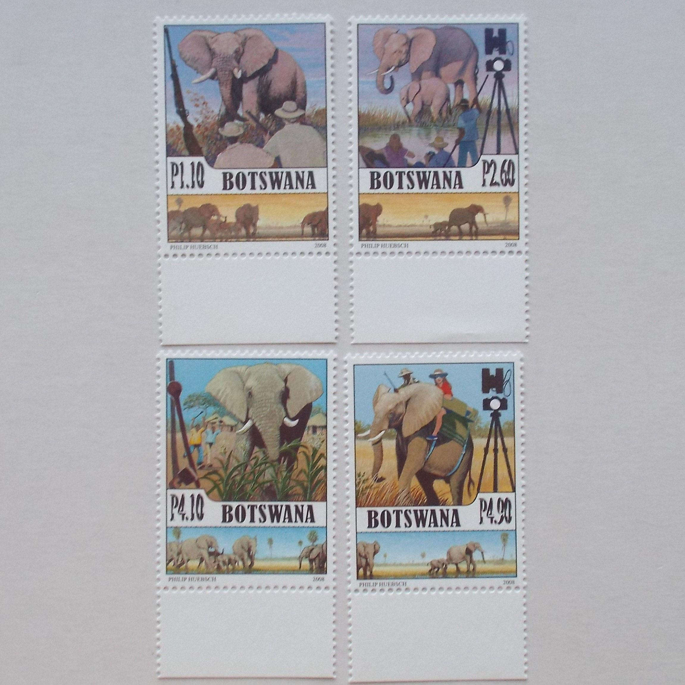 Botswana - 2008 Elephants in Botswana - Full Set of Singles - UMM