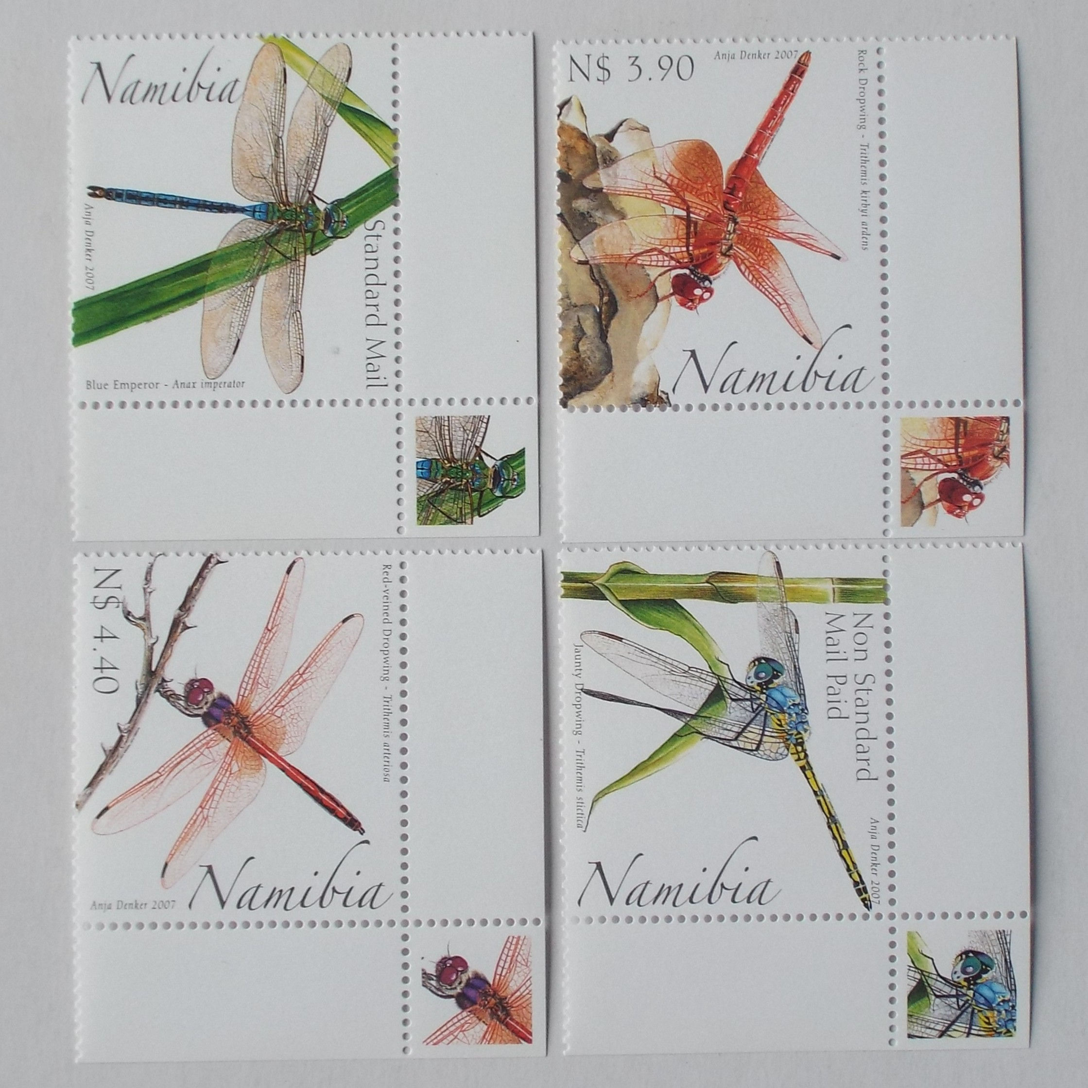 Namibia - 2007 Dragonflies of Namibia - Full Set of Singles - UMM