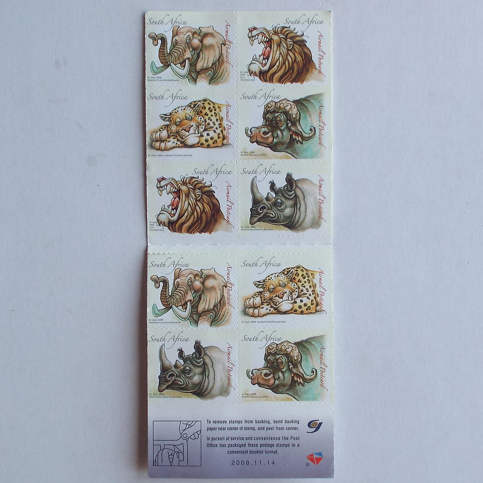 Thumbnail: RSA - 2008 Big 5 Cartoon Design Self-adhesive Booklet #76 - Complete