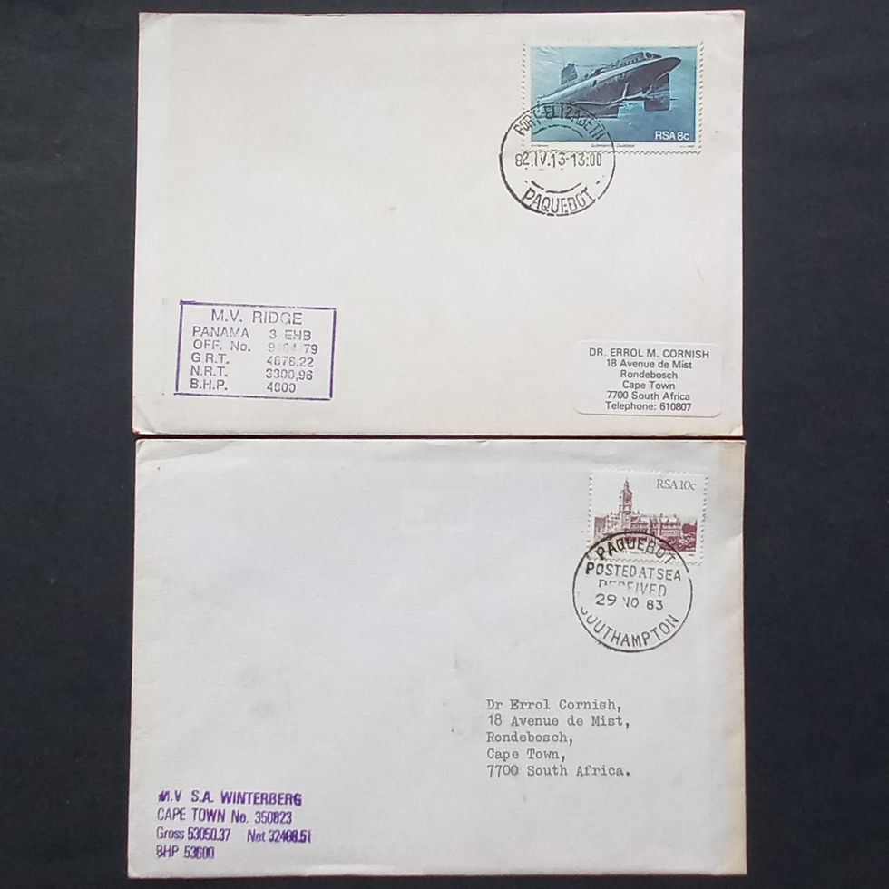 Thumbnail: Thematics - Paquebot Mail - Selection of 10 Covers "Posted on Board Ship"
