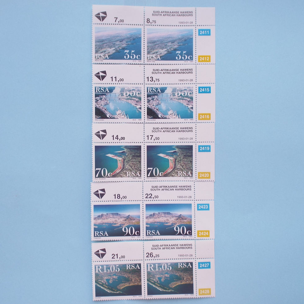RSA - 1993 South African Harbours - Full Set of Corner Pairs - MNH