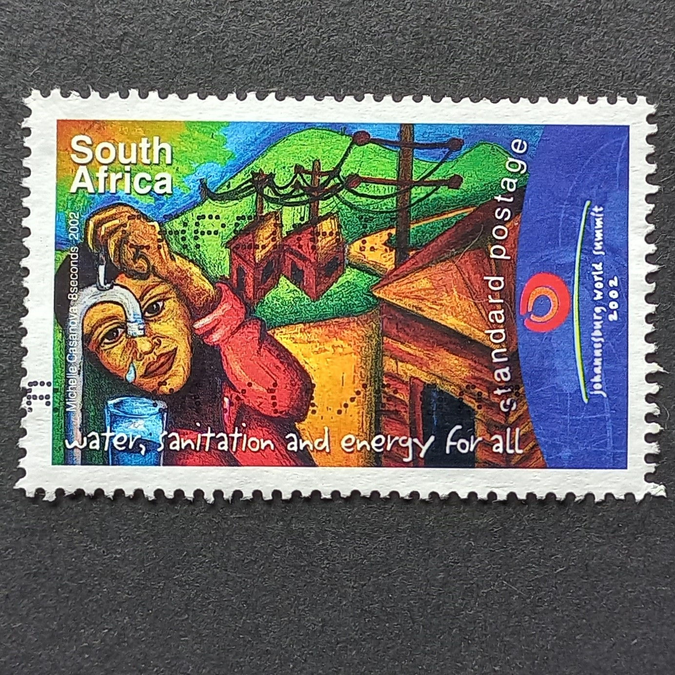 RSA - 2002 World Summit (2nd issue) - Std Post - Single- Postally Used