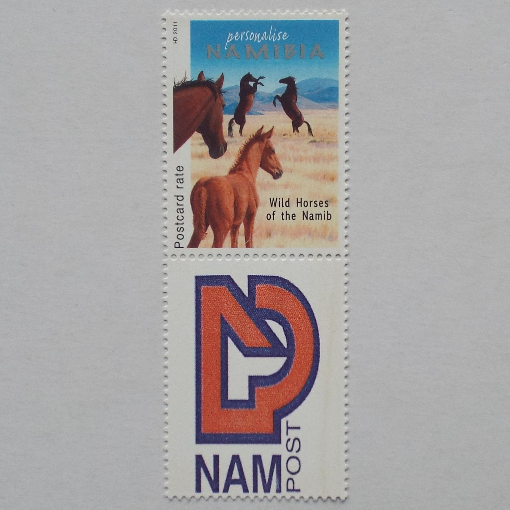 Namibia - 2011 Single from Personalised Sheets of Namibia "Wild Horses" - UMM