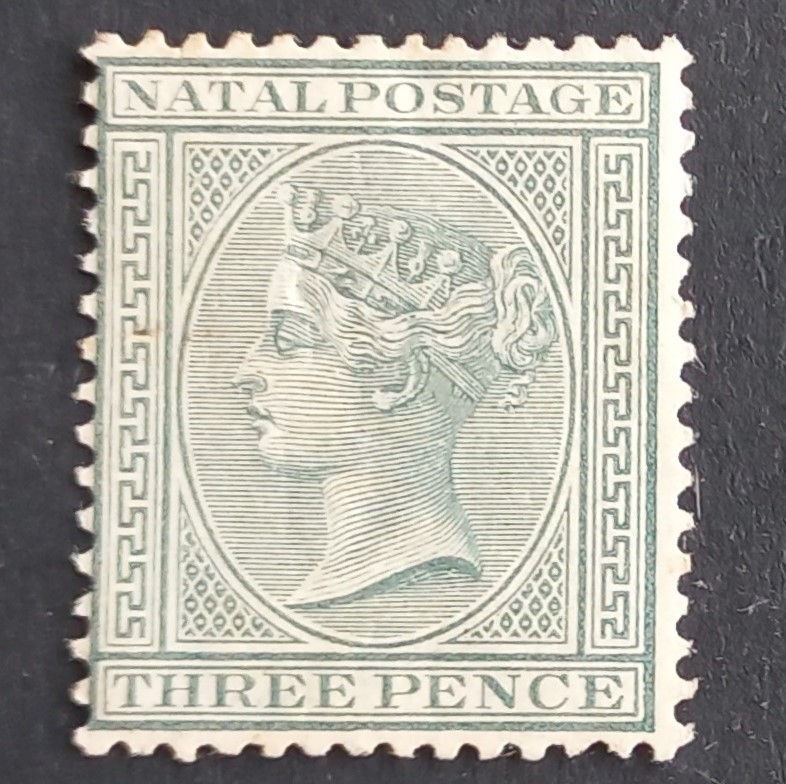 Natal - 1882-89 Defin Issue QV (wmk Crown over CA) - 3d Grey - Single - Unused
