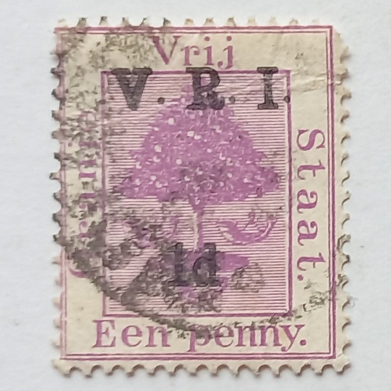 OFS - 1900 Optd and Surch (2nd print) - 1d on 1d Purple - Single - Used