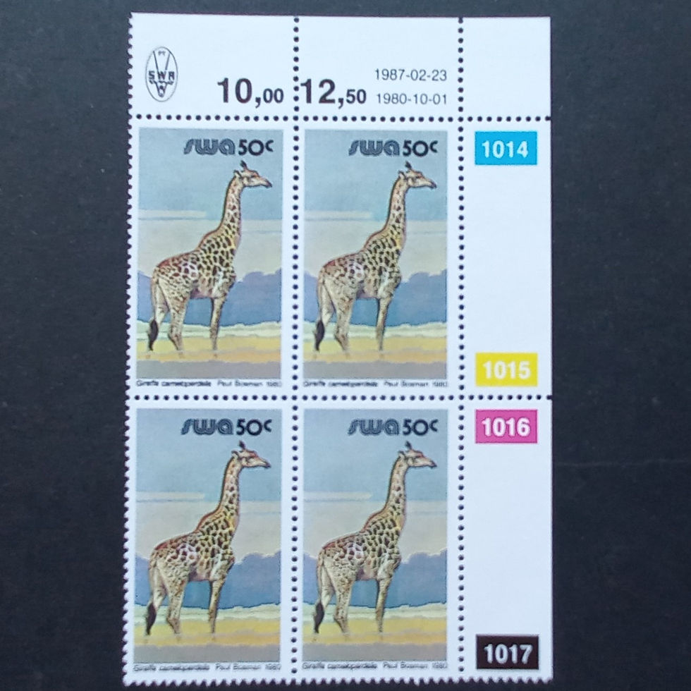 SWA - 1980 3rd Decimal Defin Issue - 50c - Control Block of 4 - MNH
