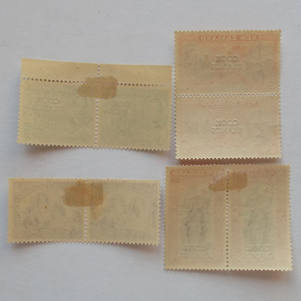 Thumbnail: Lot #17 - Cook Islands 1946 Peace Stamps of NZ Optd - Full Set of Pairs - Unused