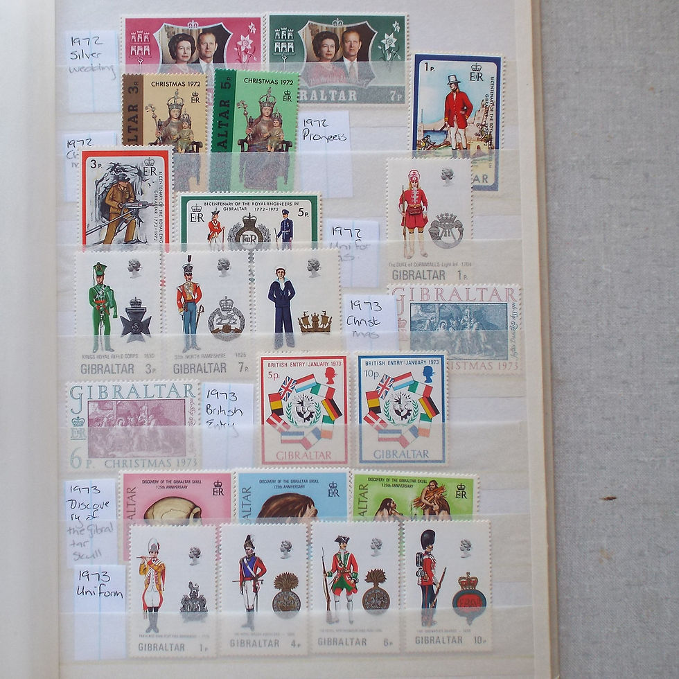 Thumbnail: Gibraltar - Small Stock Book - Good Selection of Mint Stamps